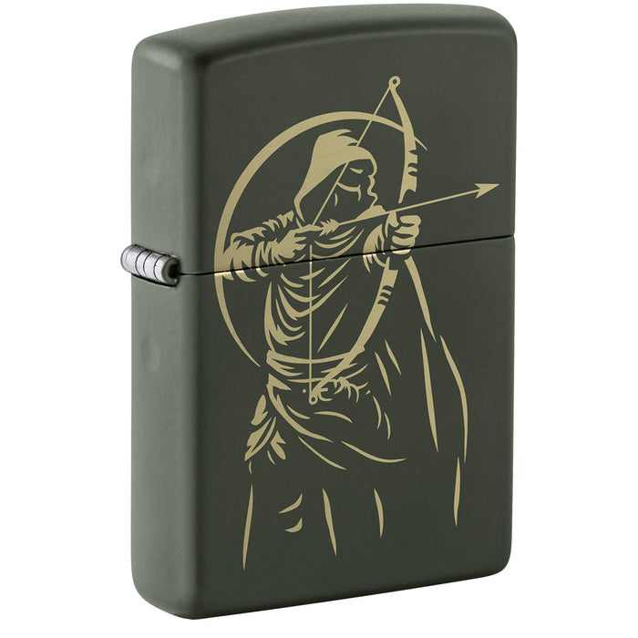 Zippo Lighter: Bow Hunter - Green Matte 46916