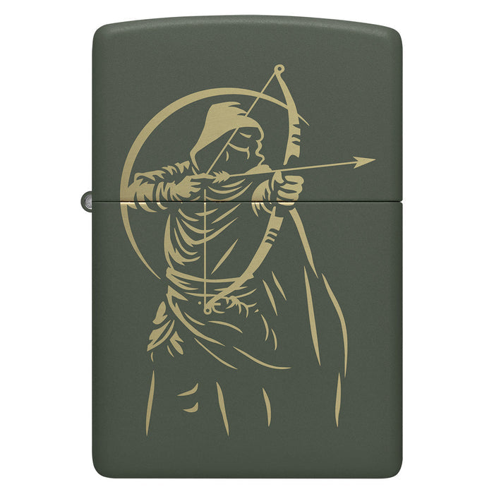 Zippo Lighter: Bow Hunter - Green Matte 46916