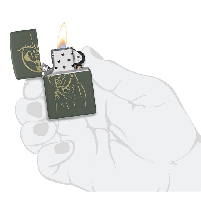 Zippo Lighter: Bow Hunter - Green Matte 46916