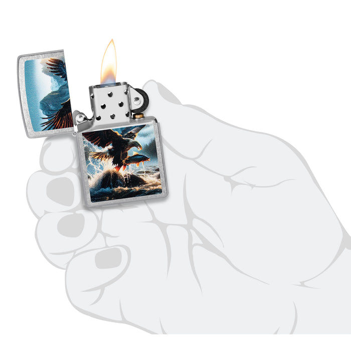 Zippo Lighter: Catch of the Day Design - Street Chrome 47188