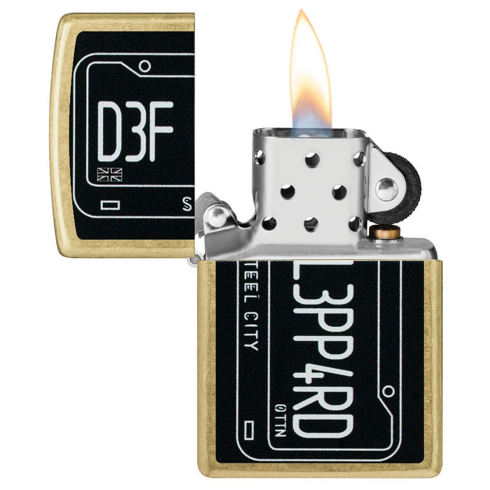 Zippo Lighter: Def Leppard, Steel City - Street Brass 47223