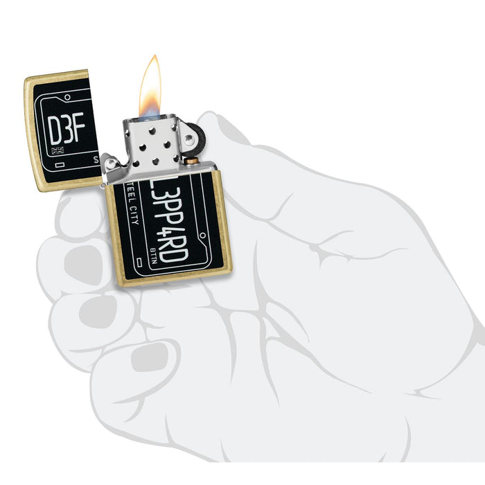 Zippo Lighter: Def Leppard, Steel City - Street Brass 47223