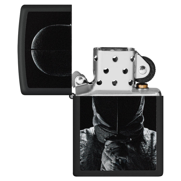 Zippo Lighter: Fencer - Black Matte 46625