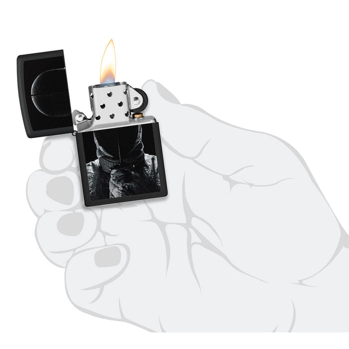 Zippo Lighter: Fencer - Black Matte 46625