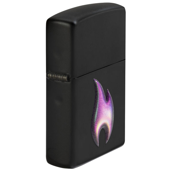 Zippo Lighter: Flame Emblem - Black Matte 46965