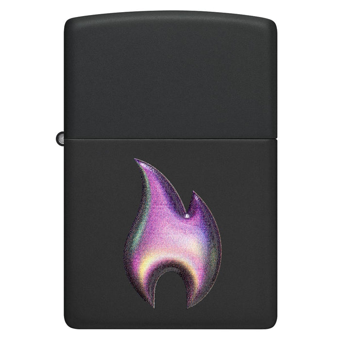 Zippo Lighter: Flame Emblem - Black Matte 46965