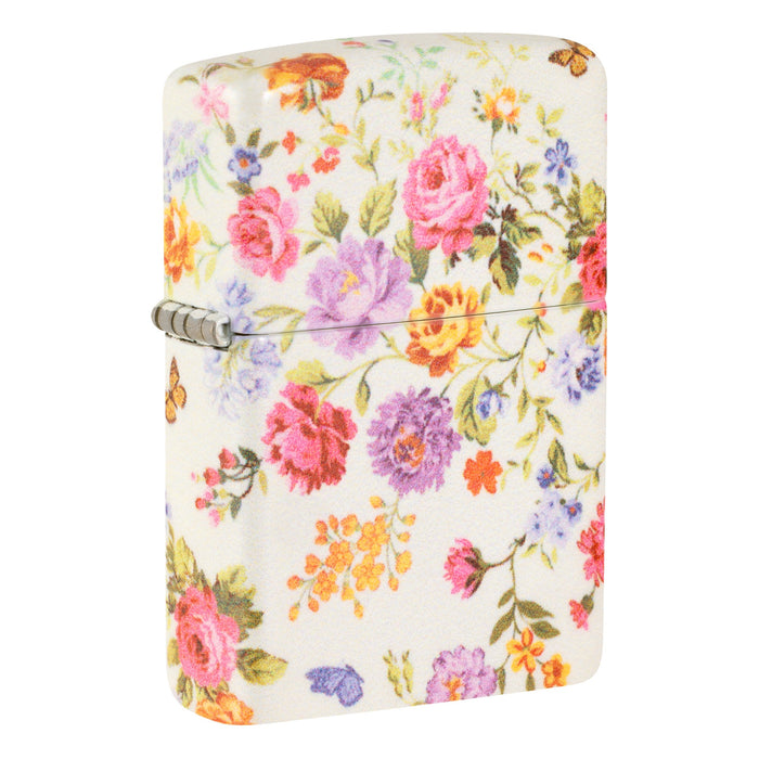 Zippo Lighter: Flowers with Zippo Logo - 540 Color 81776
