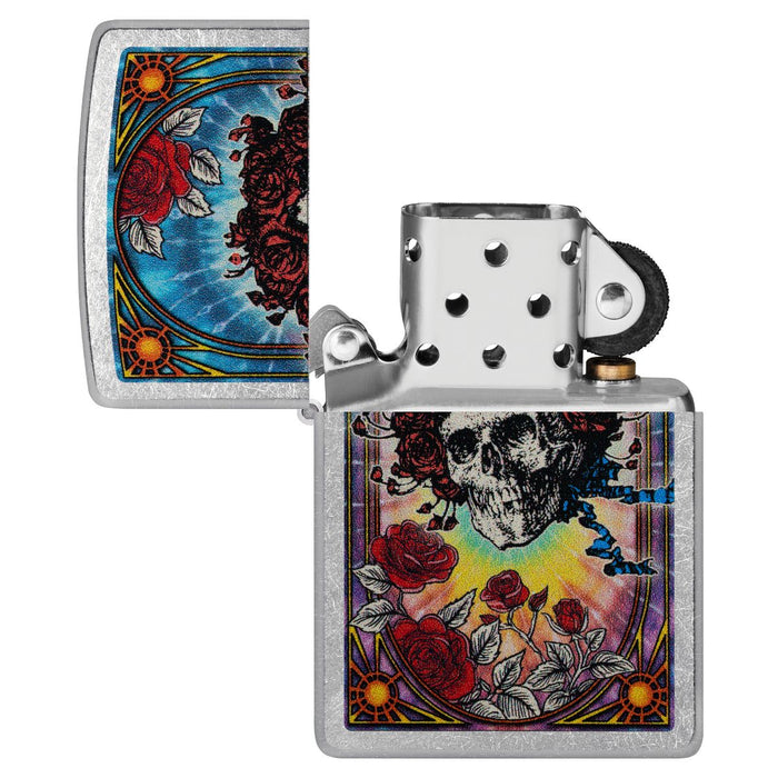 Zippo Lighter: Grateful Dead, Skull and Roses - Street Chrome 47248