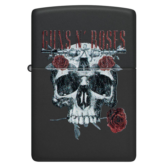 Zippo Lighter: Guns N' Roses, Skull and Roses - Black Matte 47227