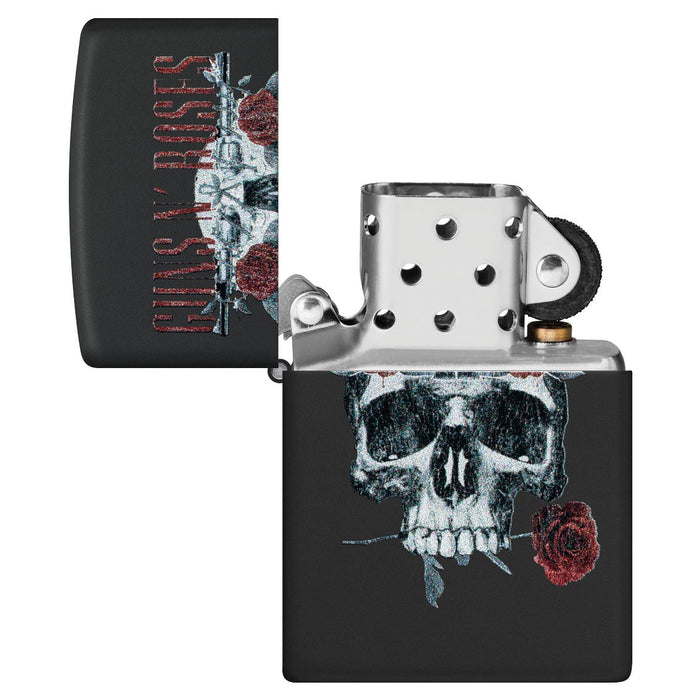 Zippo Lighter: Guns N' Roses, Skull and Roses - Black Matte 47227