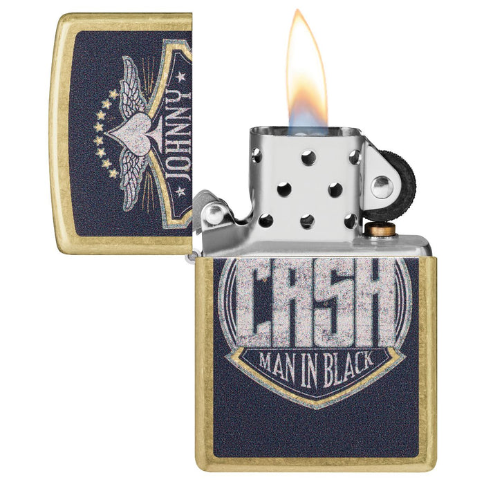 Zippo Lighter: Johnny Cash, Man in Black - Street Brass 47200