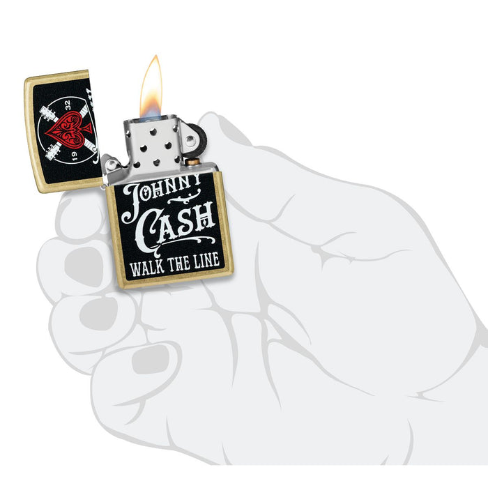 Zippo Lighter: Johnny Cash, Walk the Line - Street Brass 47245