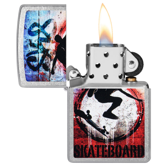 Zippo Lighter: Kickflip Design - Street Chrome 47182