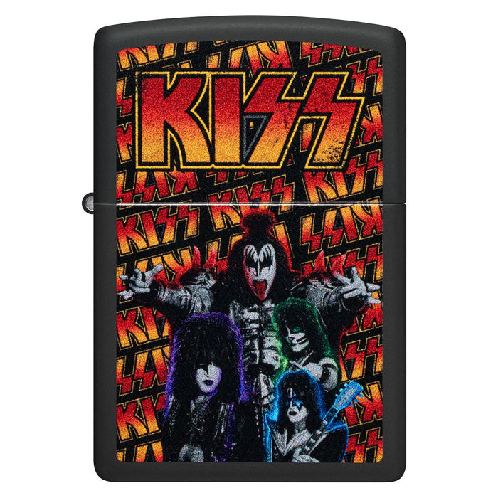Zippo Lighter: KISS Design - Black Matte 47202