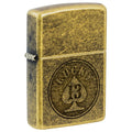 Zippo Lighter: Lucky 13 Design, Engraved - Antique Brass 47148