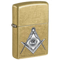 Zippo Lighter: Masonic Compass and Square - Street Brass 81736