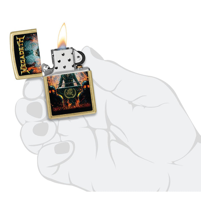 Zippo Lighter: Megadeth, New World Order - Street Brass 47236