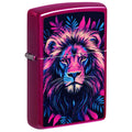 Zippo Lighter: Multicolor Lion Design - Candy Raspberry 47212