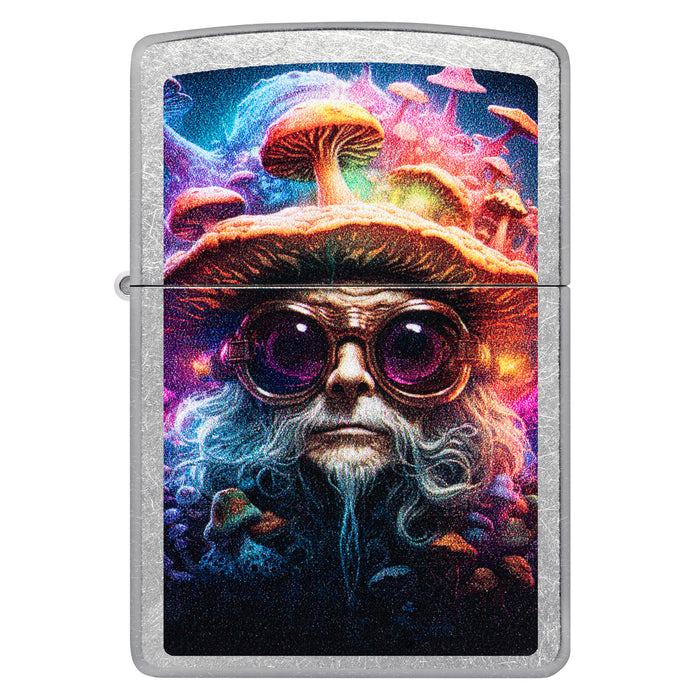 Zippo Lighter: Mushroom Man Design - Street Chrome 47184