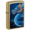 Zippo Lighter: Sea Dragon Design - Street Brass 47178