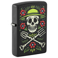 Zippo Lighter: Skeleton, Garden for Life - Black Matte 47152