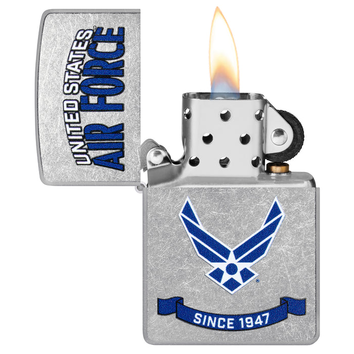 Zippo Lighter: U.S. Air Force Banner Design, USAF - Street Chrome 47089
