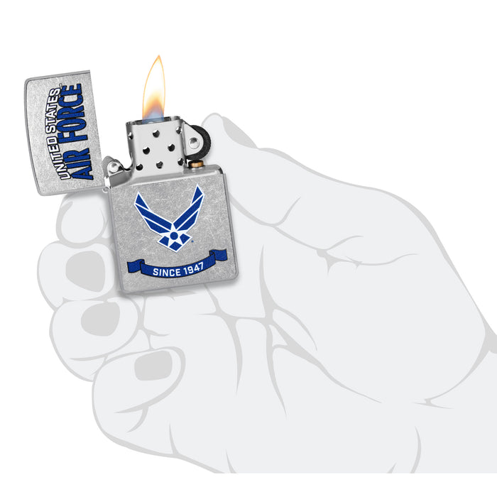 Zippo Lighter: U.S. Air Force Banner Design, USAF - Street Chrome 47089