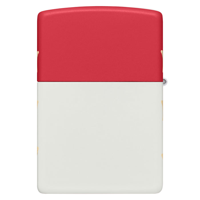 Zippo Lighter: USA 250th Anniversary, Engraved - Red Matte/White Matte 47295