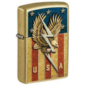 Zippo Lighter: USA Design by Rietveld - Street Brass 47110
