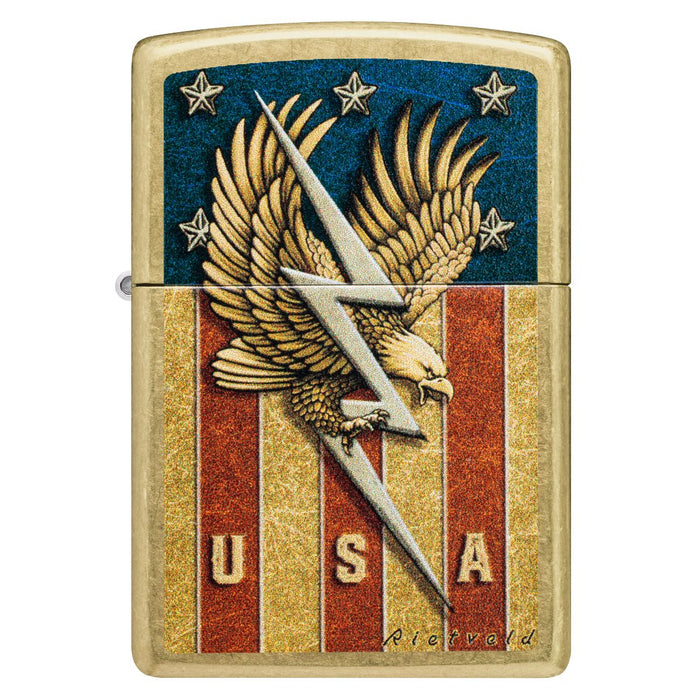 Zippo Lighter: USA Design by Rietveld - Street Brass 47110