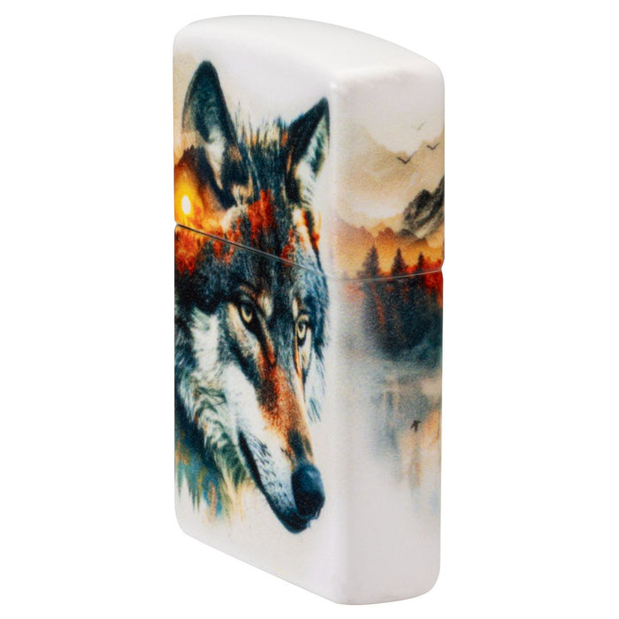 Zippo Lighter: Wolf and Mountains - 540 Color 46866