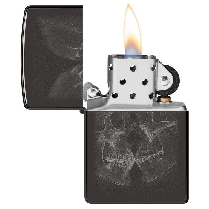 Zippo Lighter: X-Ray Kiss - High Polish Black 46644