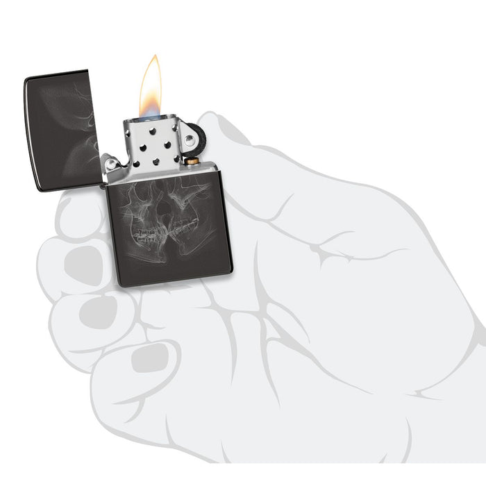 Zippo Lighter: X-Ray Kiss - High Polish Black 46644