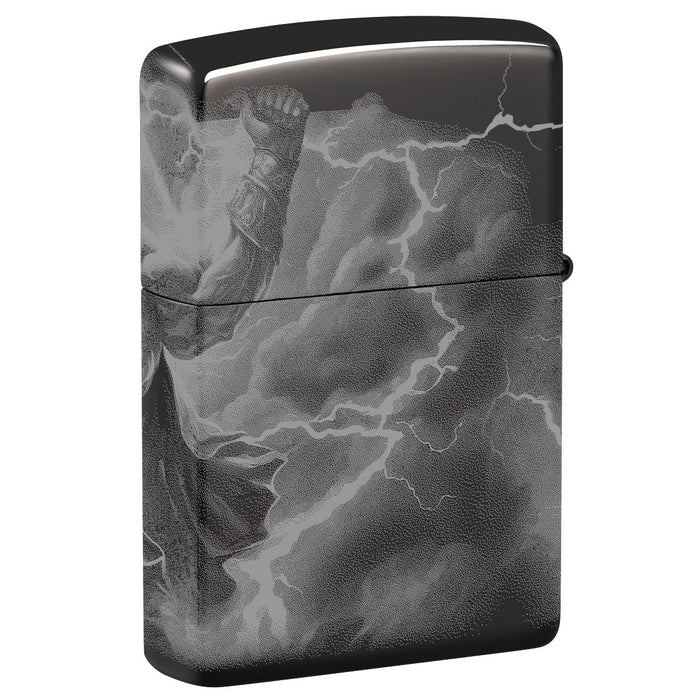 Zippo Lighter: Zeus Design - High Polish Black 46364